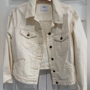 Old Navy Cream-Colored Women's Denim Jacket